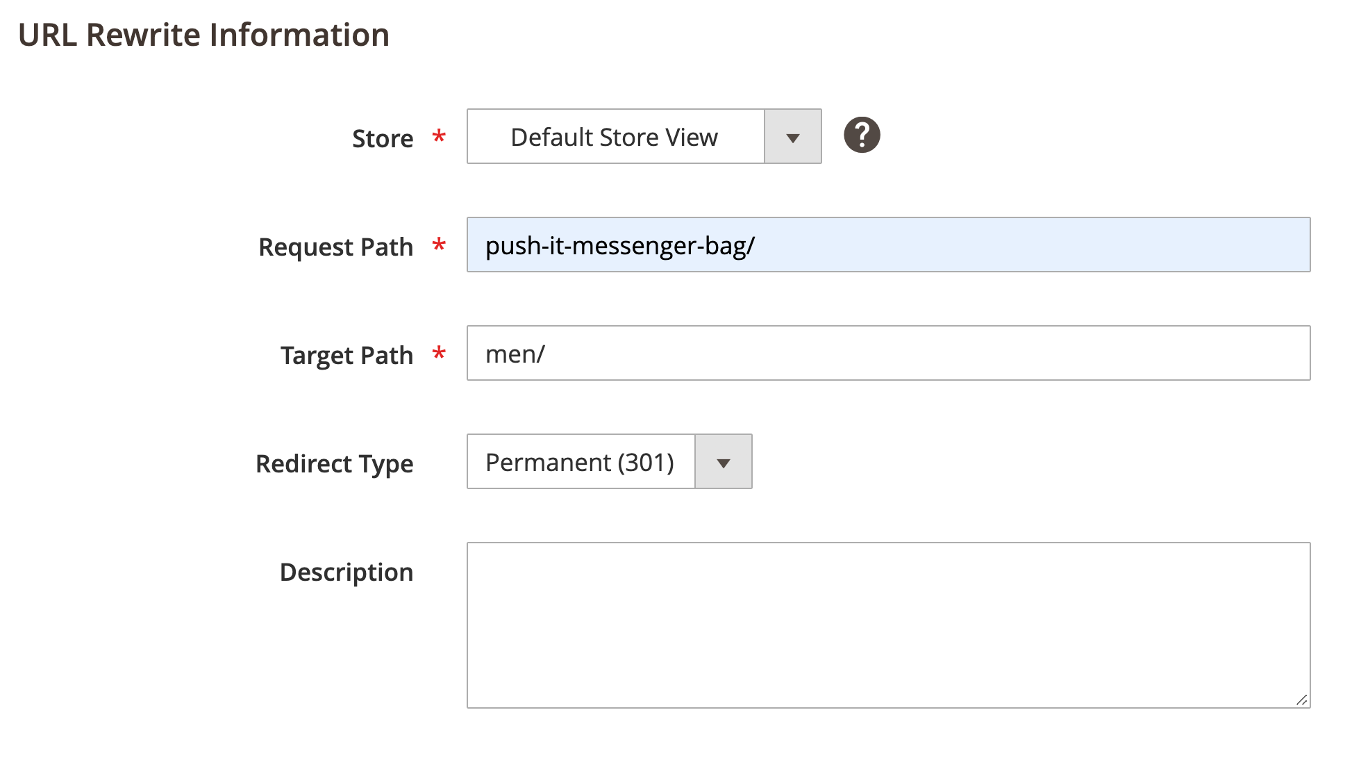 An example of a custom redirect.