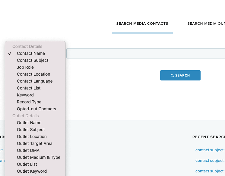 Building an outreach list in Cision.