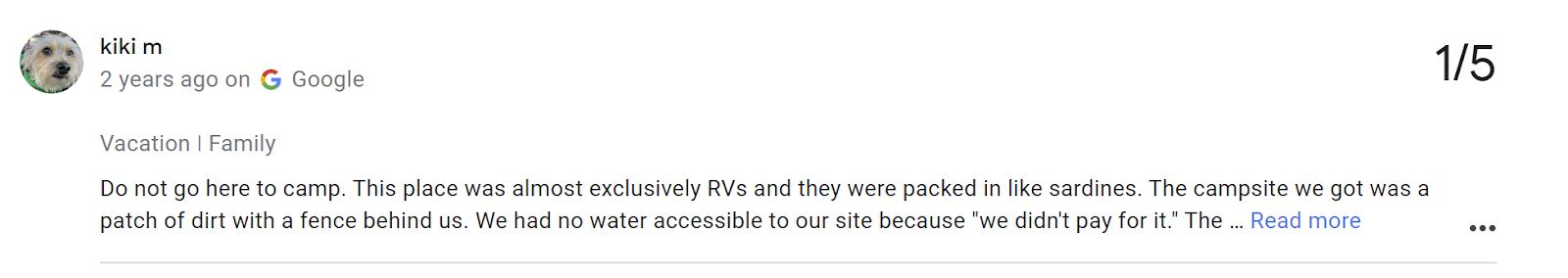 negative review awaiting owner response