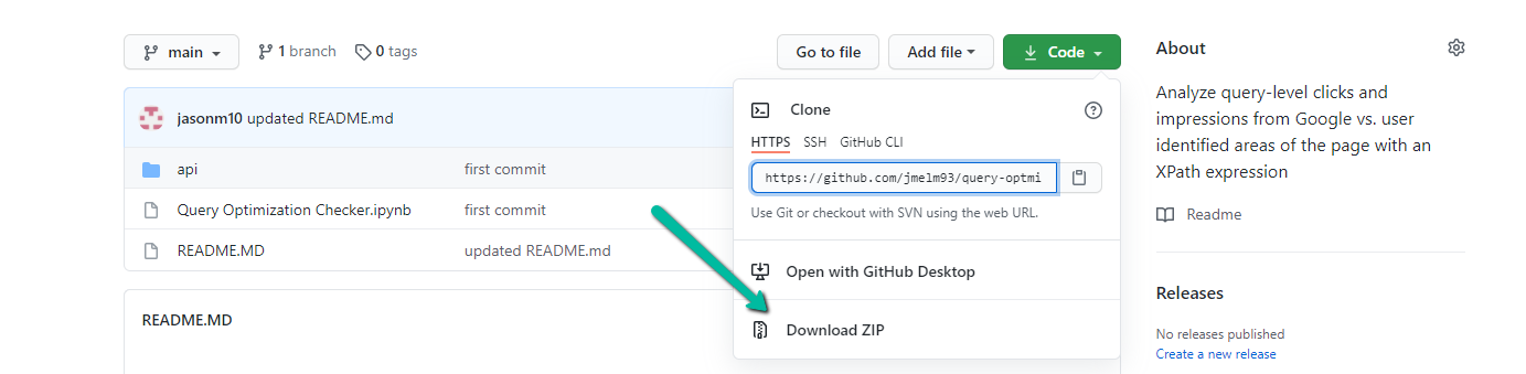 Select Code then Download Zip