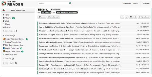 The Old Reader Feeds