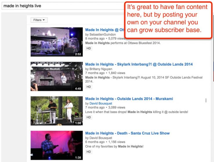 search opportunities on youtube