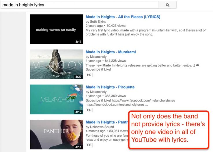 search results lyrics youtube