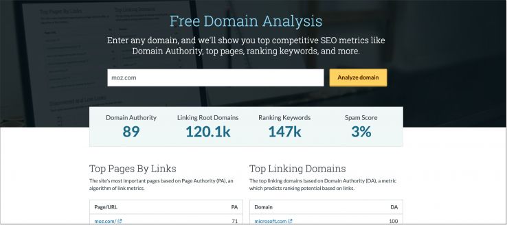 New Domain Analysis tool