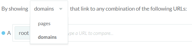 choose between page or domain